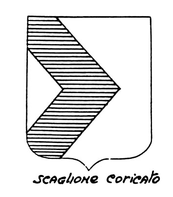 Imagen del término heráldico: Scaglione coricato